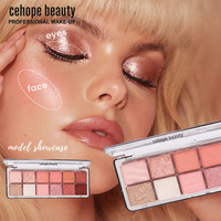 Palette de fards à paupières 12 couleurs, mat, scintillant, pailleté, en plastique, classique, haute pigmentation, effet lumineux, imperméable, maquillage pour les yeux