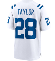 Jahitan Berkualitas Terbaik Dapat Disesuaikan # 28 TAYLOR # 5 RICHARDSON # 84 WARREN # 17 JONES  Jersey Sepak Bola Amerika