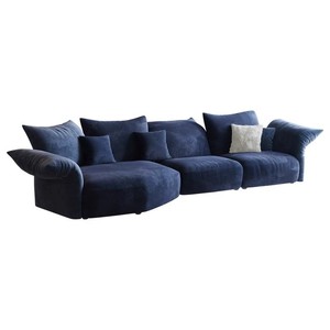 Italian Designer Petal Fabric <b>Sofa</b>, Irregular Minimalist Luxury Corner <b>Sofa</b> Set for Villa & Showroom - Product Image 4