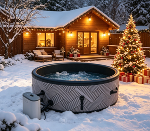 Baignoires <span class=keywords><strong>Spa</strong></span> Autonome Gonflables, Baignoire de Trempage pour Salle de Bain, Cabine de Douche Pliable pour Bain Chaud et Glacé, Utilisation Intérieure et Extérieure - Product Image 1