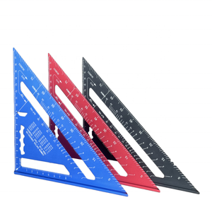 Équerre triangulaire en alliage d'aluminium 7'' 12'' pour charpentier, épaissie, pour le travail du bois 90° Équerre en L gravée au laser pour usage en menuiserie métrique - Product Image 2