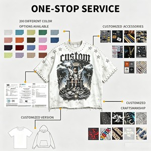 T-shirt da uomo con spalle scese, vintage, lavaggio acido, vestibilità ampia, stampa DTG e serigrafia, in <span class=keywords><strong>cotone</strong></span> Pima biologico pettinato mercerizzato, neutra per stampa - Product Image 5