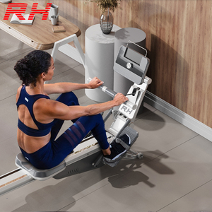 Foldable Indoor Cardio Training <strong>Rowing</strong> <strong>Machine</strong> Home Exercise Magnetic Resistance <strong>Water</strong> &amp; Air Rower with Body Building Features - Product Image 3