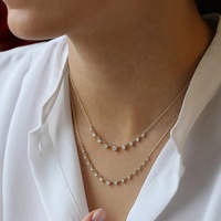 Flyskye — bijoux de luxe pour femmes, collier en zircon plaqué or 18K, pour fête de mariage, 925
