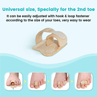 Correcteur d'orteils Ammer Hammer Toe et Correcteur d'hallux valgus pour femmes et hommes, 2 pièces, attelle d'orteil durable et respirante pour orteils cassés, croisés ou superposés