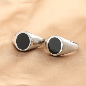 Men's <b>Titanium</b> Steel Resin Ring Geometric Bezel Setting Casual Jewelry 280697 - Product Image 4