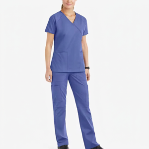 2025 Hot Sale Soft Polyester Hospital Doctor Wear Clothing Washable Nurse <b>Scrub</b> <b>Set</b> for Womens Nursing <b>Scrub</b> Uniforms - Product Image 1