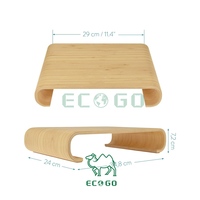 Support de moniteur en bambou naturel Riser organisateur de bureau d'ordinateur Dock de bureau affichage en bois pour PC écran de télévision ordinateur portable