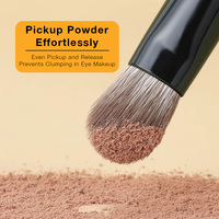 Ensemble de pinceaux de maquillage détachables à marque privée 6-en-1 pour fard à paupières, fard à nez, anticernes, sourcils, avec étui de voyage portable