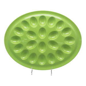 Assiette d'œuf rond en mélamine, verte, vente en gros, 2 pièces - Product Image 5