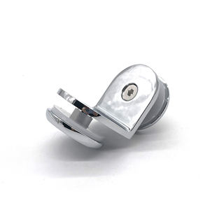 Clip Redondo de Aleación de Zinc <span class=keywords><strong>para</strong></span> Unir Vidrio a Vidrio, Clip de Partición de 90 Grados <span class=keywords><strong>para</strong></span> Mampara de Ducha, Vidrio sin Marco - Product Image 1