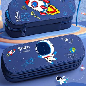 Nieuwe Nieuwigheid Dubbellaags Pu Lederen Etui Multifunctionele Stationaire Etui Voor Schoolkinderen Voor Jongens Meisjes En Kinderen Aan Boord - Product Image 4