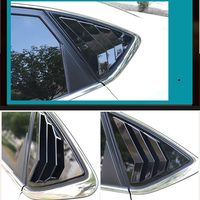 Lames de ventilation latérales arrière noires brillantes en ABS pour voitures