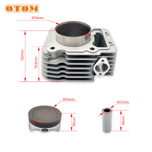OTOM LONCIN YB300H детали двигателя мотоцикла комплект цилиндров 76 мм блок цилиндров поршневое кольцо прокладка - Product Image 2