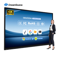 Pizarra Electrónica Interactiva Inteligente 4K UHD con Pantalla Táctil LCD de 20 Puntos, Intel Core, para Enseñanza en el Aula, 48MP