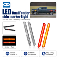 Feux de position latéraux Fender X Style pour GMC Sierra HD 2500 3500 2020-2021 Avant Arrière Ambre Rouge Blanc Bleu Glace 4 Pièces
