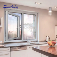 Ventanas de cristal abatibles de aluminio personalizadas Superhouse con diseño contemporáneo de barra de Colonia con certificado de fábrica
