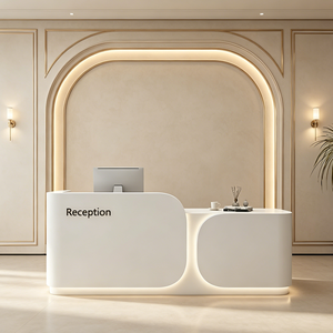 Bancone Reception dal <span class=keywords><strong>Design</strong></span> Moderno Minimalista di Lusso per Negozi di Abbigliamento, Saloni di Bellezza e Aziende - Set Completo Personalizzabile - Product Image 2