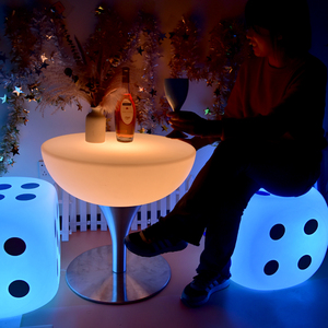 Hiện đại đầy màu sắc xúc xắc Shape <span class=keywords><strong>LED</strong></span> ghế bảng ngoài trời trong nhà Thanh công cụ <span class=keywords><strong>LED</strong></span> chiếu sáng đồ nội thất - Product Image 4