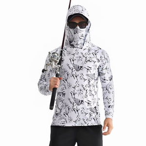 Custom Lightweight Quick Dry Breathable Uv Upf 50+ Mens Fishing Shirt Fish Wear <b>Hoodie</b> Camo Sportswear Digital Print 80 Grams - Product Image 4