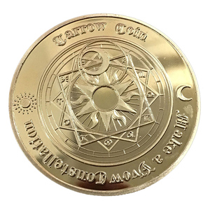 Arte de la artesanía de metal de la adivinación sol Luna constelación desafío moneda - Product Image 2