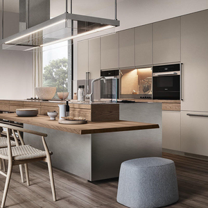 Mueble de <span class=keywords><strong>Cocina</strong></span> Moderno de Lujo con Acabado Mate, Laminado de Mármol, MDF, Diseño de Gabinetes de Alta Gama <span class=keywords><strong>para</strong></span> Espacios Residenciales y Comerciales - Product Image 1