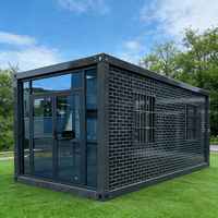 Casa Contenedor Expandible Prefabricada Ecológica con Estructura de Acero Ligero y Energía Solar, Oficina Móvil, Cocina, Dormitorio, Habitaciones
