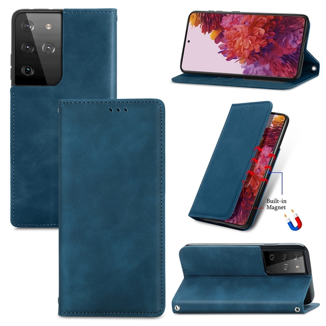 For Samsung Galaxy S21 S22 S23 Ultra S24 Plus S25 Mobile Phone Shell Protective Cover Wallet Flip case