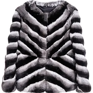 Professional Manufacturer Real Fur Jacket Overcoat Winter Thick Warm Woman Natural Fur Coat