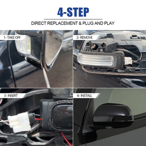 2X Lentille claire/fumée séquentielle LED rétroviseur latéral clignotants pour <span class=keywords><strong>Toyota</strong></span> Tocama PREVIA ESTIMA - Product Image 4
