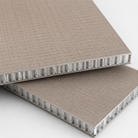 Panneau en nid d'abeille en aluminium léger, écologique, résistant au feu, résistant à l'humidité, couleur beige personnalisée, pour murs et plafonds intérieurs
