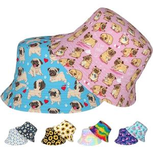 Wholesale Printed Sublimation Polyester Cotton Summer Unisex <b>Golf</b> <b>Bucket</b> <b>Hats</b> for Outdoor Sport - Product Image 5