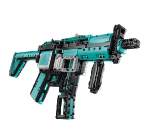 QIZHILE Electric Military Game Building Block Gun /model electric toy,DIY Assembled Building Blocks Kids Electric Gun Toys