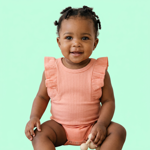 Mono de algodón de bambú orgánico certificado por gots, ropa de boutique para niños, Mono para bebé - Product Image 1