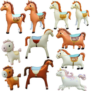 Palloncino in Mylar a Forma di Cavallo e Unicorno 4D per Decorazioni di Feste di Compleanno per Bambini a Tema Fattoria e Fiabe - Product Image 2