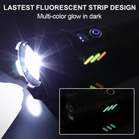 Lampe torche LED zoomable haute puissance, lumière super brillante, rechargeable par USB, corps en aluminium, étanche, pour le camping