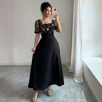 Pour le commerce extérieur 2026 Nouvelle robe longue à manches longues brodée et patchwork pour femmes, style européen et américain, transfrontalière