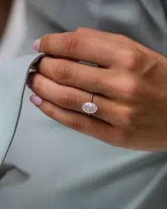 3 캐럿 10.5x7.5mm 현대 타원형 컷 Moissanite 반지 18K 로즈 골드 반지 설정 다이아몬드 웨딩 약혼 반지