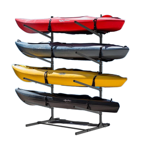 Support de rangement extérieur robuste en acier au carbone pour kayak, canoë, planche de surf, paddleboard et nettoyage de casseroles, capacité de 250 kg - Product Image 1