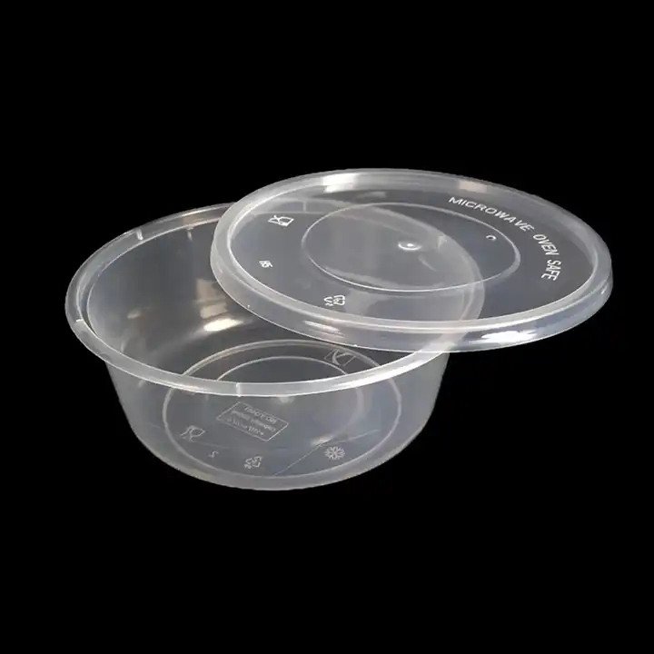 Disposable Round Plastic Container Take Away Plastic Food