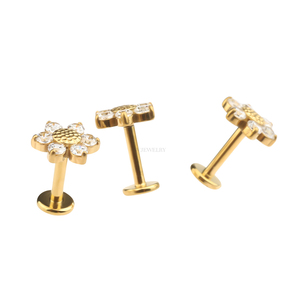 Nouvelles <span class=keywords><strong>idées</strong></span> <span class=keywords><strong>de</strong></span> produits 2024 griffe réglage mode corps F136 titane filetage interne Labret Piercing bijoux - Product Image 3