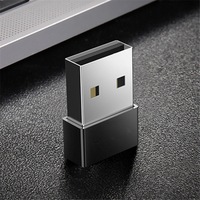 Adaptateur OTG en alliage d'aluminium Type-C Femelle vers USB Mâle avec charge rapide PD et transfert de données ultra-rapide