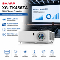 Projecteur laser Sharp XG-TK456ZA 1080P pour grandes salles, 6000 lumens, prise en charge 4K, zoom optique 1,6x