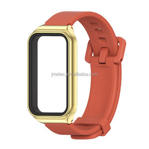 2023 vente chaude boîtier de couverture en acier inoxydable en métal coloré avec bracelet de montre intelligent en silicone pour <span class=keywords><strong>huami</strong></span> <span class=keywords><strong>amazfit</strong></span> 7 - Product Image 2