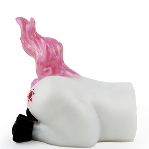 Modelo de diseño de silicona de un solo canal de gran tamaño con forma de unicornio estrella de cola rizada, criatura de fantasía, para estimulación masculina y anal. - Product Image 3
