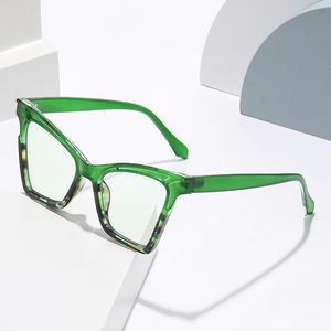 Lunettes de soleil œil-de-chat tendance, montures larges à blocs de couleurs contrastées, esthétique luxueuse, protection UV - Product Image 3