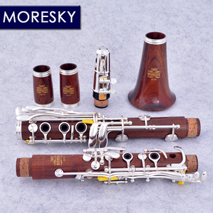 <span class=keywords><strong>Clarinete</strong></span> Profesional MORESKY de Madera Roja, 18 Llaves, Bb, Madera de Palisandro, Llaves Plateadas, Sib, Klarnet M121 - Product Image 1