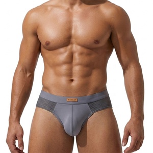Classic Style Low-Rise Breathable <strong>Mesh</strong> Knitted Seamless Tight Spandex/Nylon Free Sample <strong>Men</strong> Bikini Briefs Sexy Pouch <strong>Underwear</strong> - Product Image 3