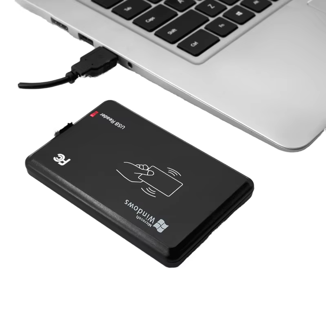 Hot Sale 13.56MHz ABS RFID Reader USB NFC Android Card Reader ISO 14443A for Support 0-3m Reading Distance