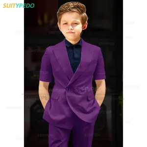 Ensemble de pantalons pour garçon élégant Activités scolaires Tenues formelles <span class=keywords><strong>Costume</strong></span> pour enfants pour fête de mariage Costumes de photographie d'anniversaire d'enfant - Product Image 3